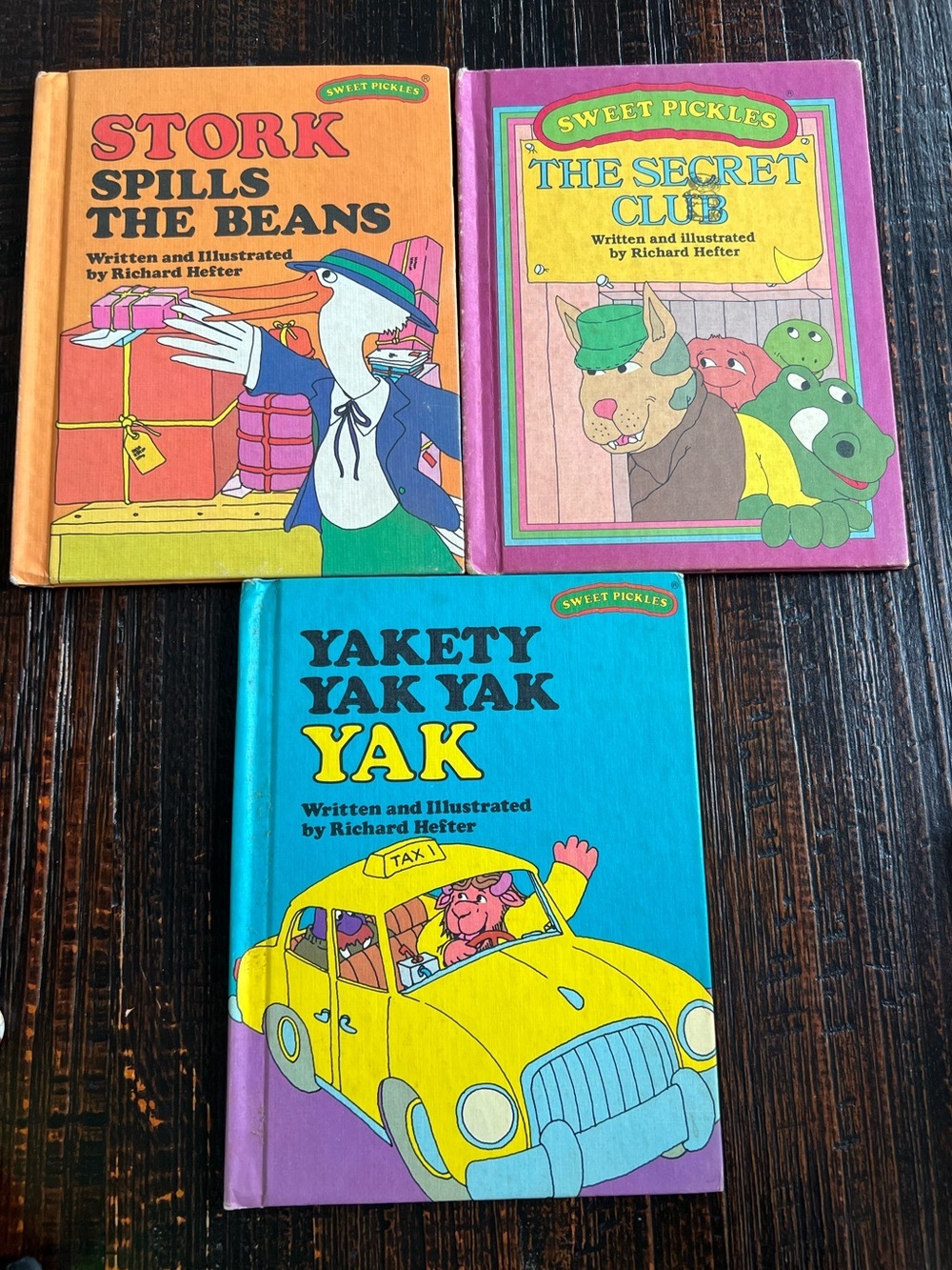 Lot Of 3 SWEET PICKLES Hardbacks Vintage Weekly Reader Reinach + Hefter